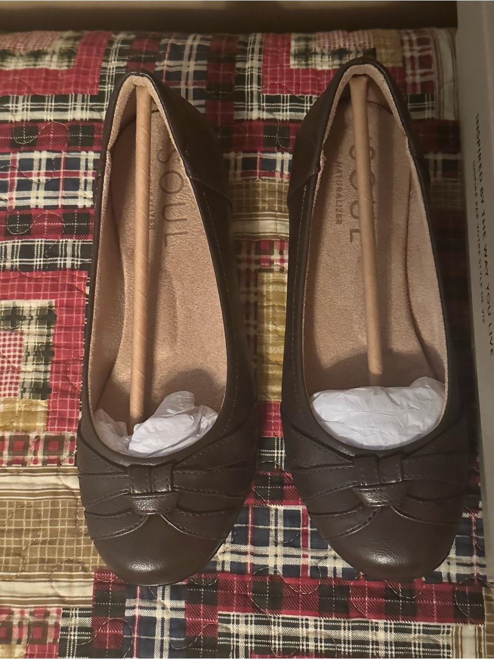 Naturalizer Dark Brown Leather Ballet Flats